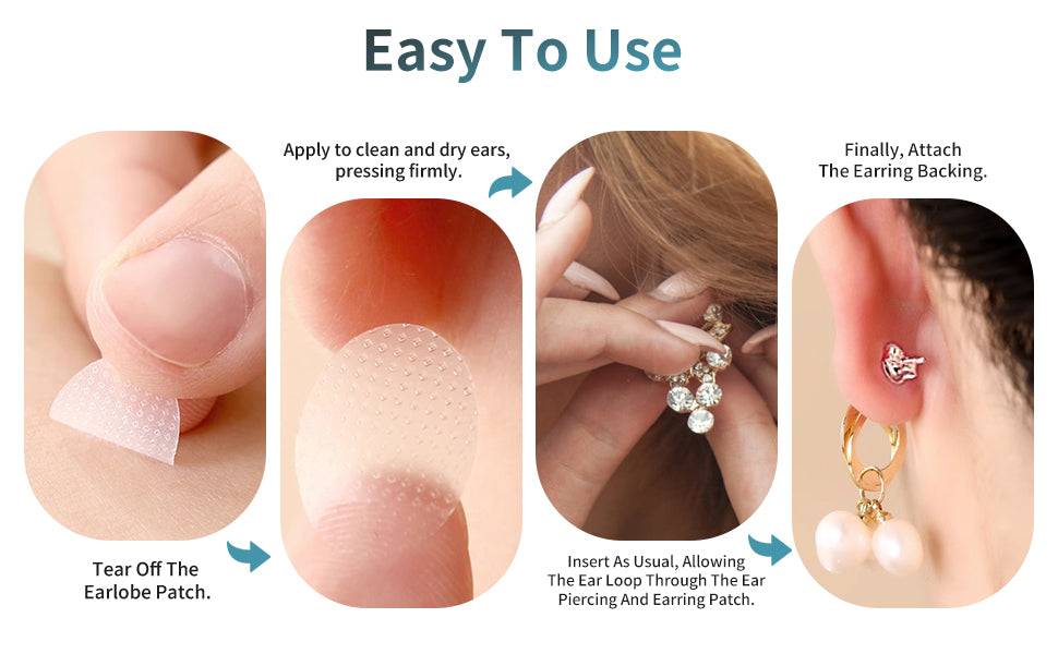 Premium Earlobe Patches ✅ 50 Patches + 50 Patches FREE (100 piece)