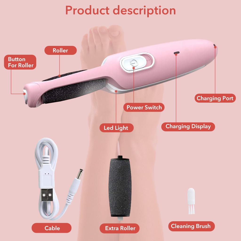 Electronic Cordless Pedicure Callus Dead Skin Remover Polishing Tool