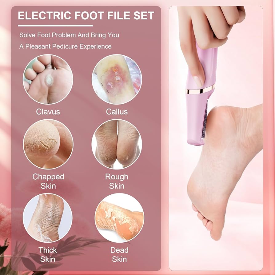 Electronic Cordless Pedicure Callus Dead Skin Remover Polishing Tool